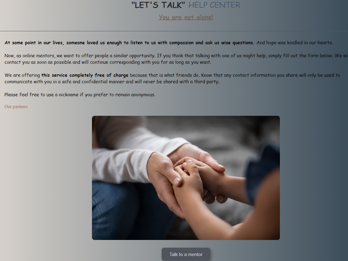 Help Center project preview